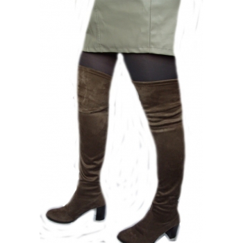 Kozaki ze skóry z szeroką cholewką 42 cm